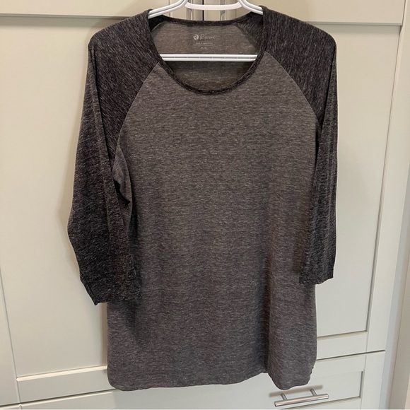 Ripzone Other - RIPZONE Lightweight Heathered Charcoal & Black Raglan 3/4 Sleeve Shirt | Size XL